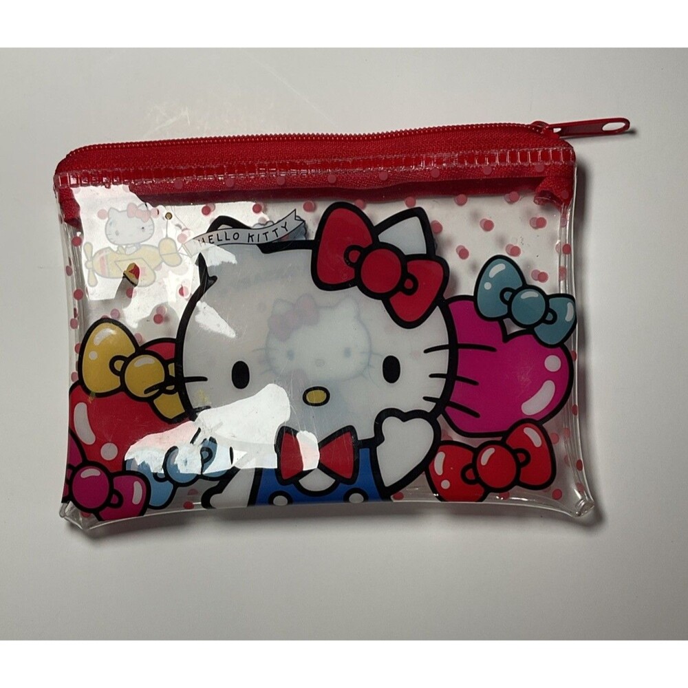 Japan Sanrio Hello Kitty 50th anniversary Flat Pouch Zipper Bag
